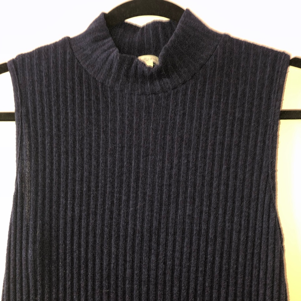 Mock neck knit dress